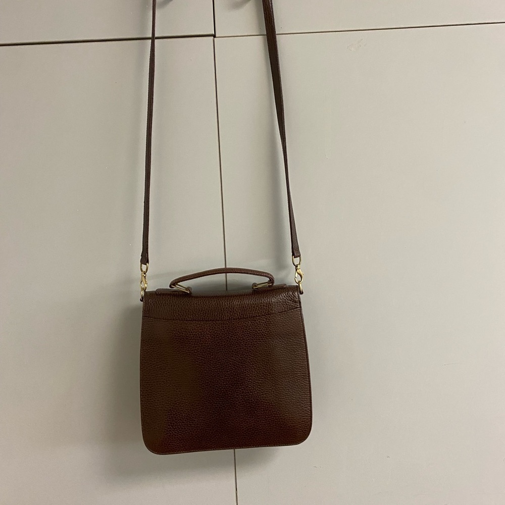 MARK CROSS 1845 New York cross body VINTAGE Leather handbag with gold accents. - Picture 5 of 16